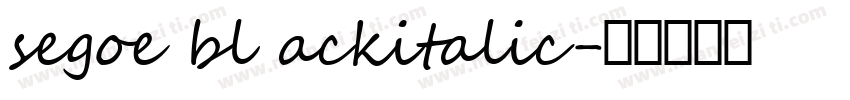 segoe bl ackitalic字体转换